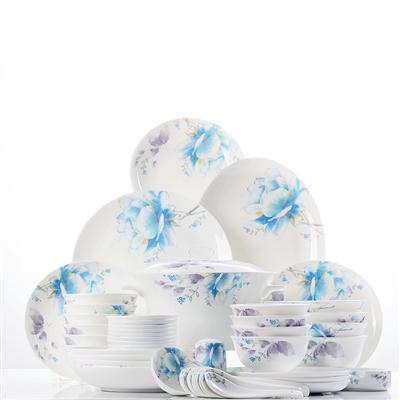 日逼日美人了48头聆听花开骨瓷礼品餐具套装